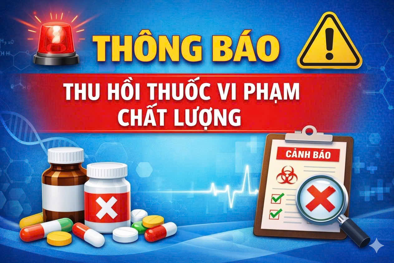 Thông báo thu hồi thuốc vi phạm chất lượng