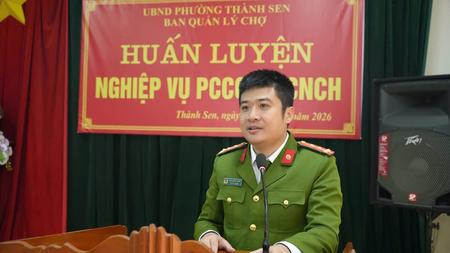 Huấn luyện nghiệp vụ Phòng cháy chữa cháy tại chợ Hà Tĩnh