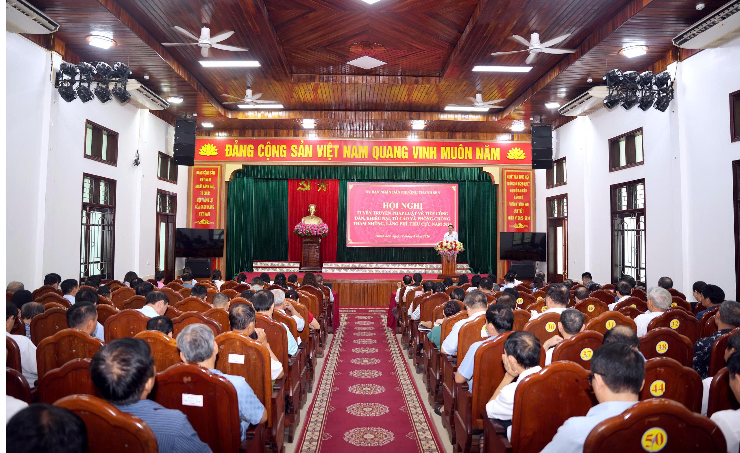 Phường Thành Sen tổ chức Hội nghị tuyên truyền, phổ biến pháp luật về tiếp công dân, khiếu nại, tố cáo và phòng, chống tham nhũng năm 2026