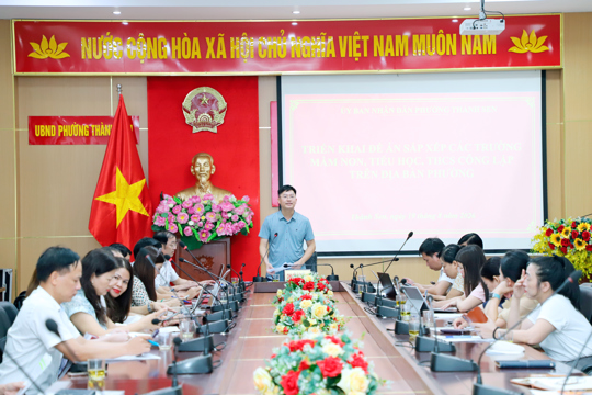 Phường Thành Sen triển khai Đề án sắp xếp các trường mầm non, tiểu học, THCS công lập trên địa bàn