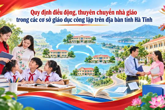 Một số quy định về điều động, thuyên chuyển nhà giáo trong các cơ sở giáo dục công lập trên địa bàn tỉnh Hà Tĩnh từ ngày 24/8/2026