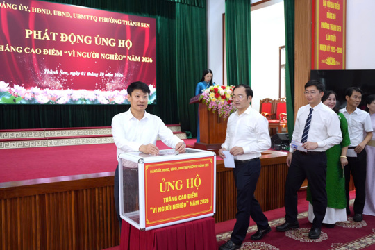 Phường Thành Sen phát đông Tháng cao điểm “Vì người nghèo” 