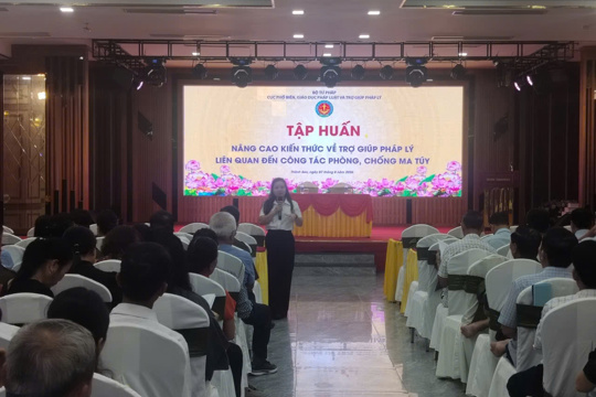 UBND phường Thành Sen phối hợp tổ chức hội nghị tập huấn nâng cao năng lực về trợ giúp pháp lý liên quan đến công tác phòng, chống ma túy