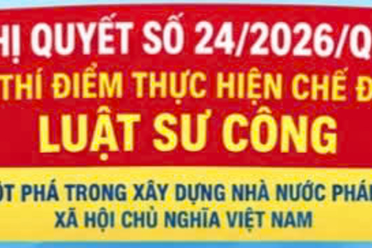 Nghị quyết số 24/2026/QH16 của Quốc hội về thí điểm thực hiện chế định luật sư công