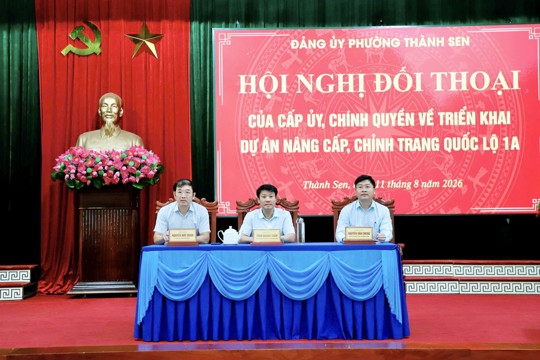 Phường Thành Sen đối thoại với các hộ dân liên quan đến Dự án nâng cấp, chỉnh trang Quốc lộ 1A