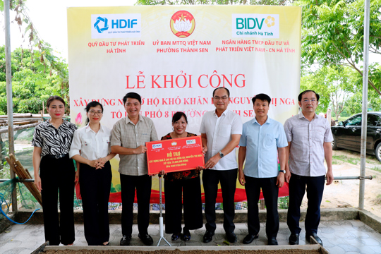 Phường Thành Sen khởi công xây dựng nhà ở cho hộ có hoàn cảnh đặc biệt khó khăn