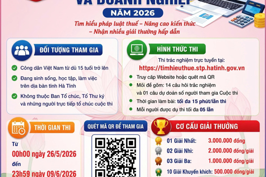 Phường Thành Sen hưởng ứng Cuộc thi trực tuyến “Thuế với người dân và doanh nghiệp” năm 2026