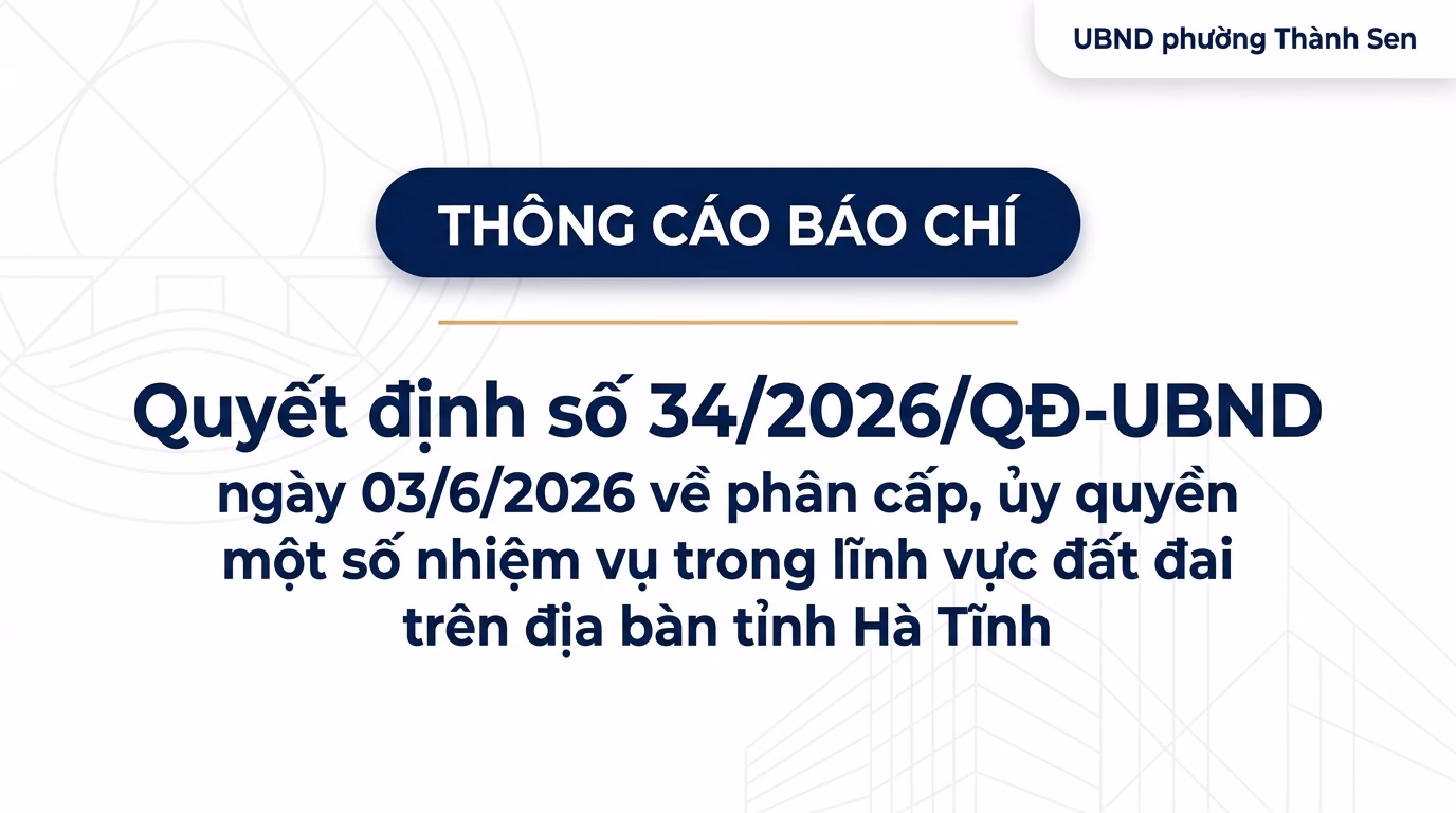 Thông cáo báo chí Văn bản quy phạm pháp luật do UBND tỉnh ban hành