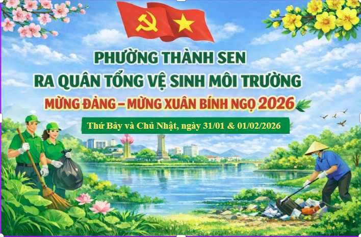 Thông báo ra quân vệ sinh môi trường chào Xuân Bính Ngọ năm 2026